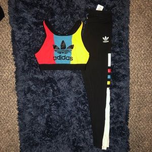Adidas sports bra and leggings